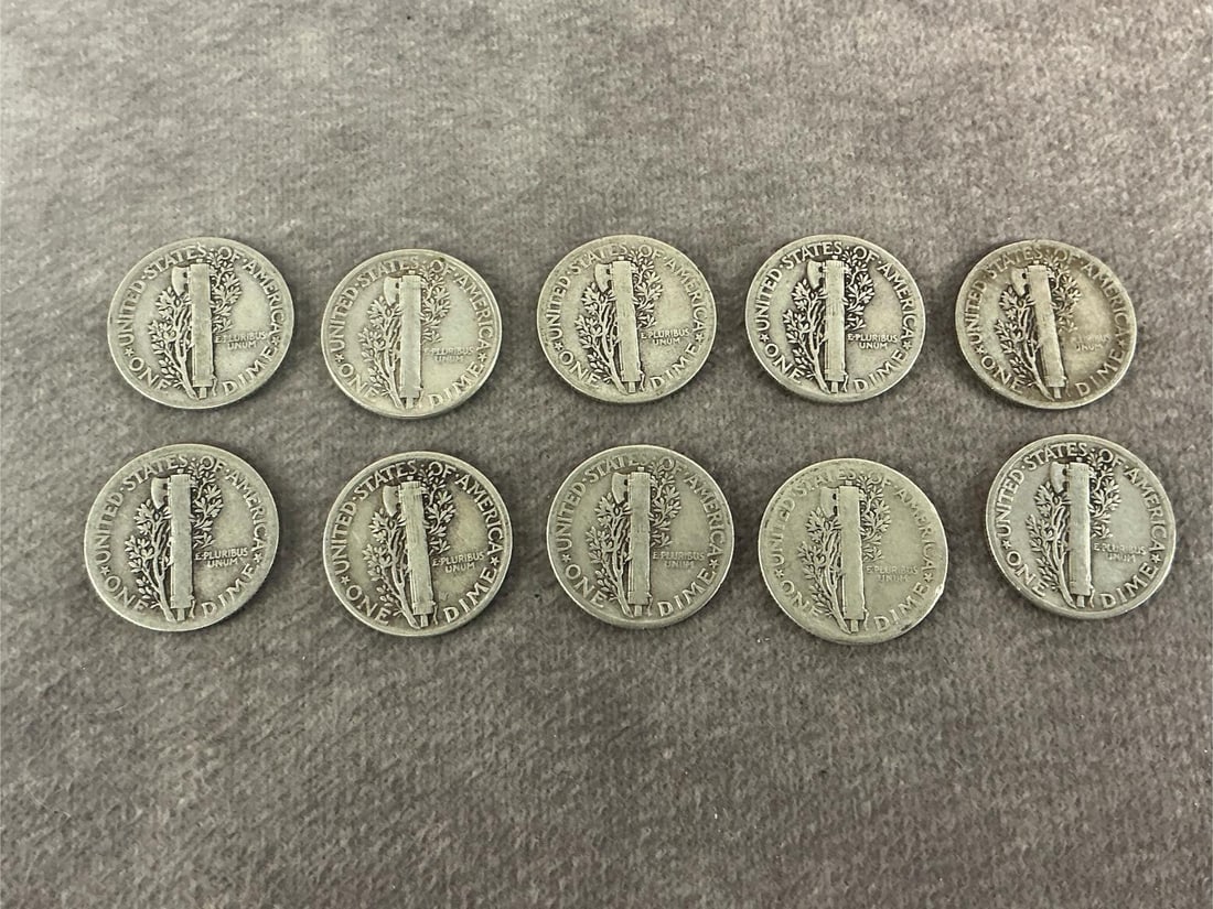 Mercury Dimes - 5