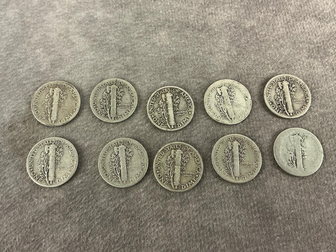 Mercury Dimes - 5