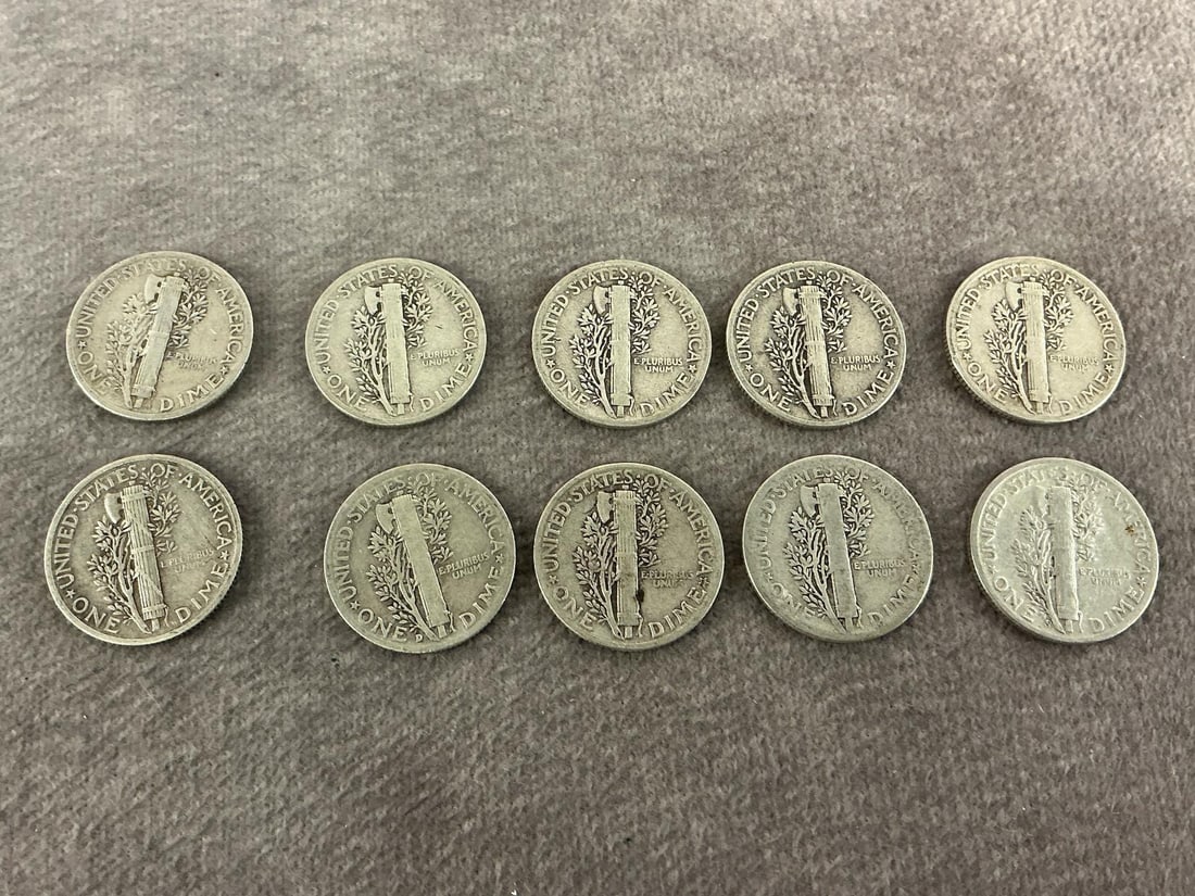 Mercury Dimes - 5
