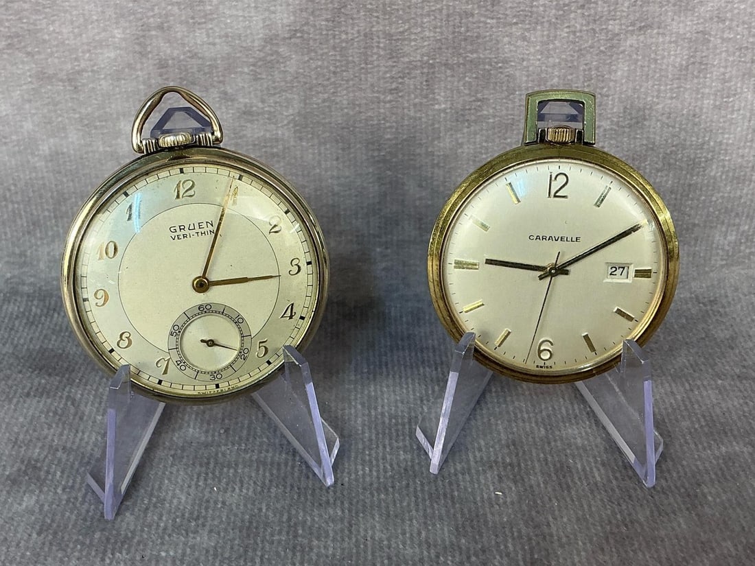 Gruen & Caravelle Pocket Watches (1 of 7)