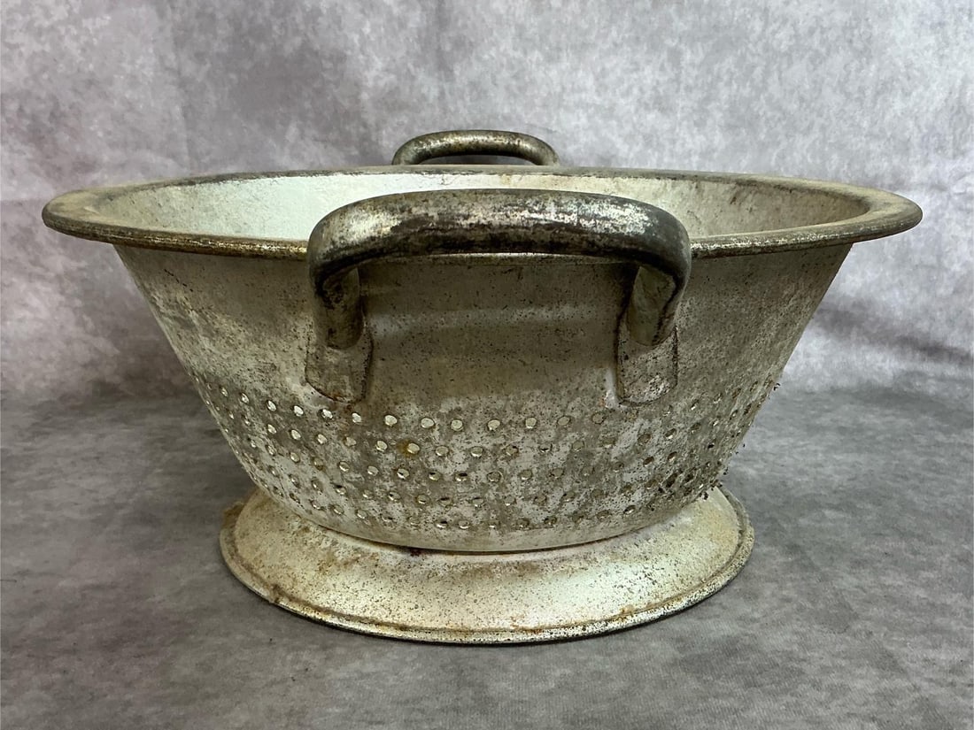Hurricane Lamp & Colander - 10