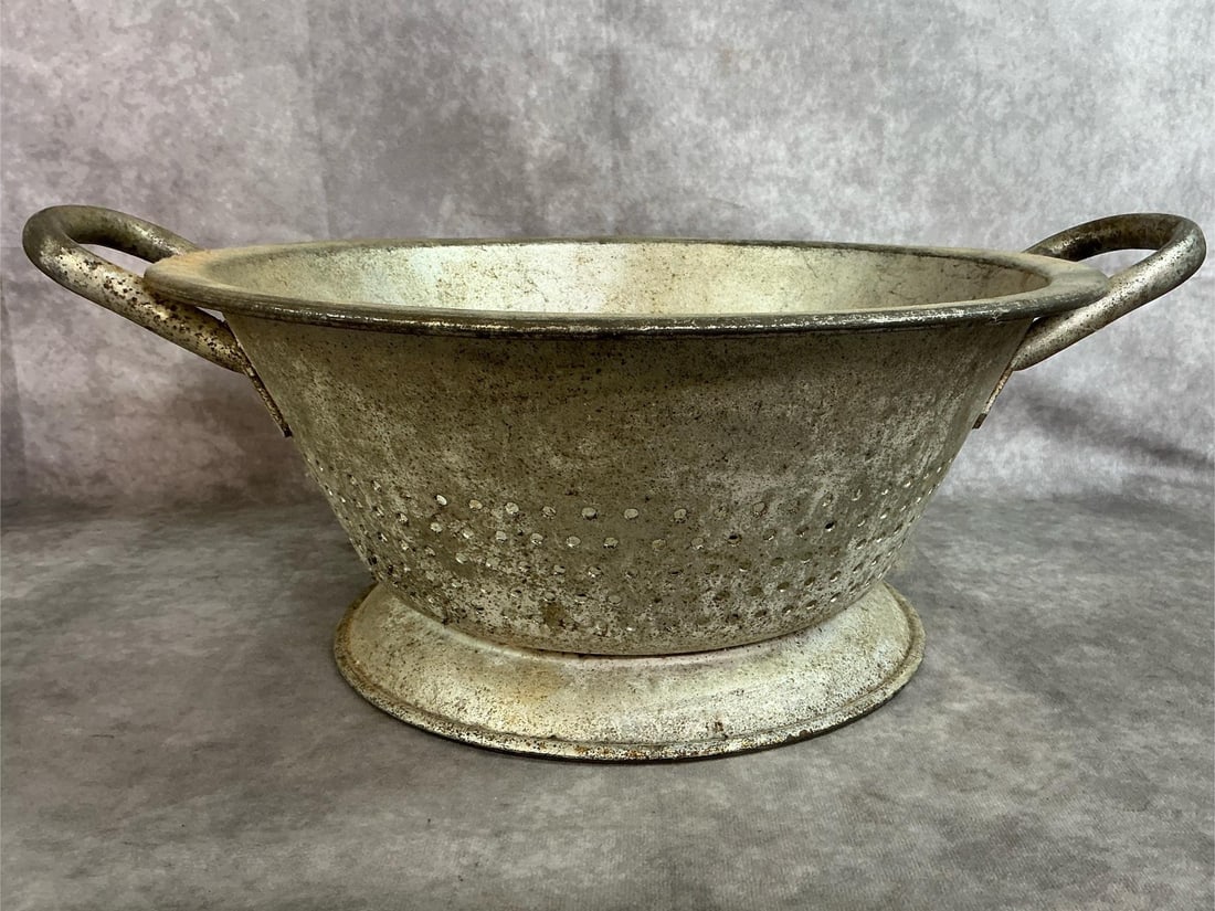 Hurricane Lamp & Colander - 7