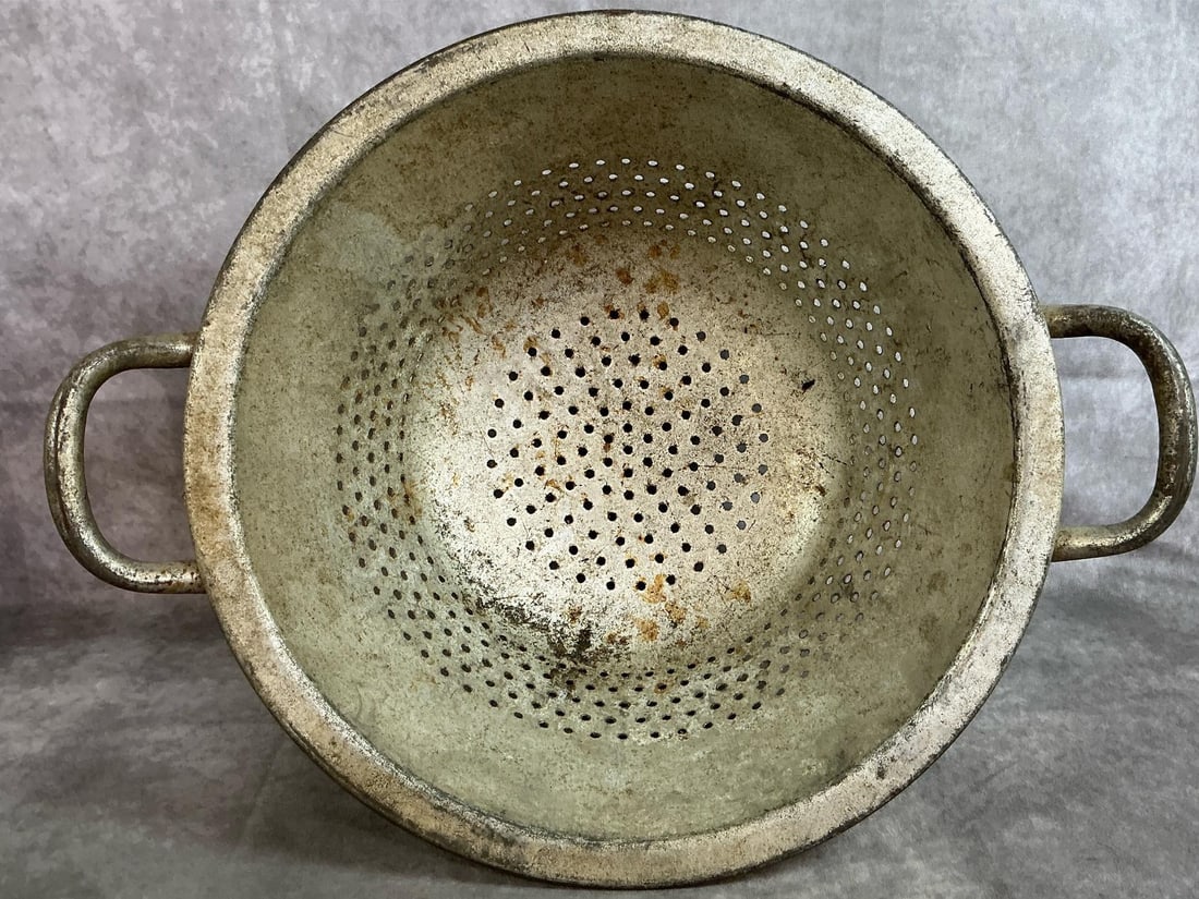 Hurricane Lamp & Colander - 9