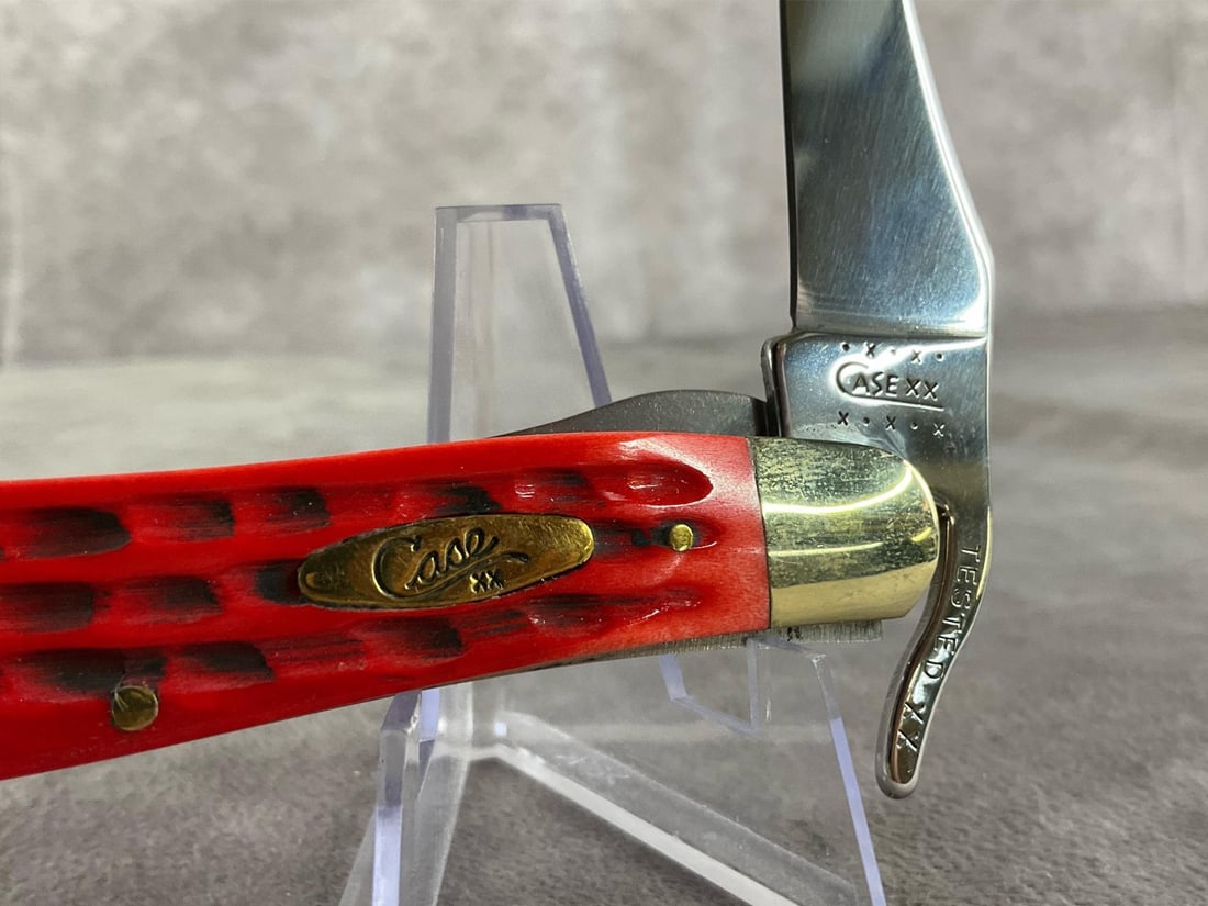 Orange Jigged Bone Knife - 2