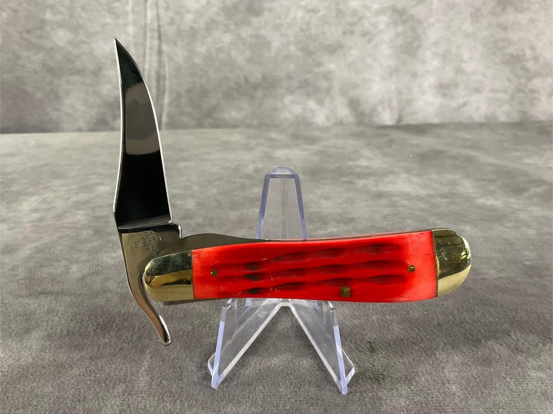 Orange Jigged Bone Knife - 3