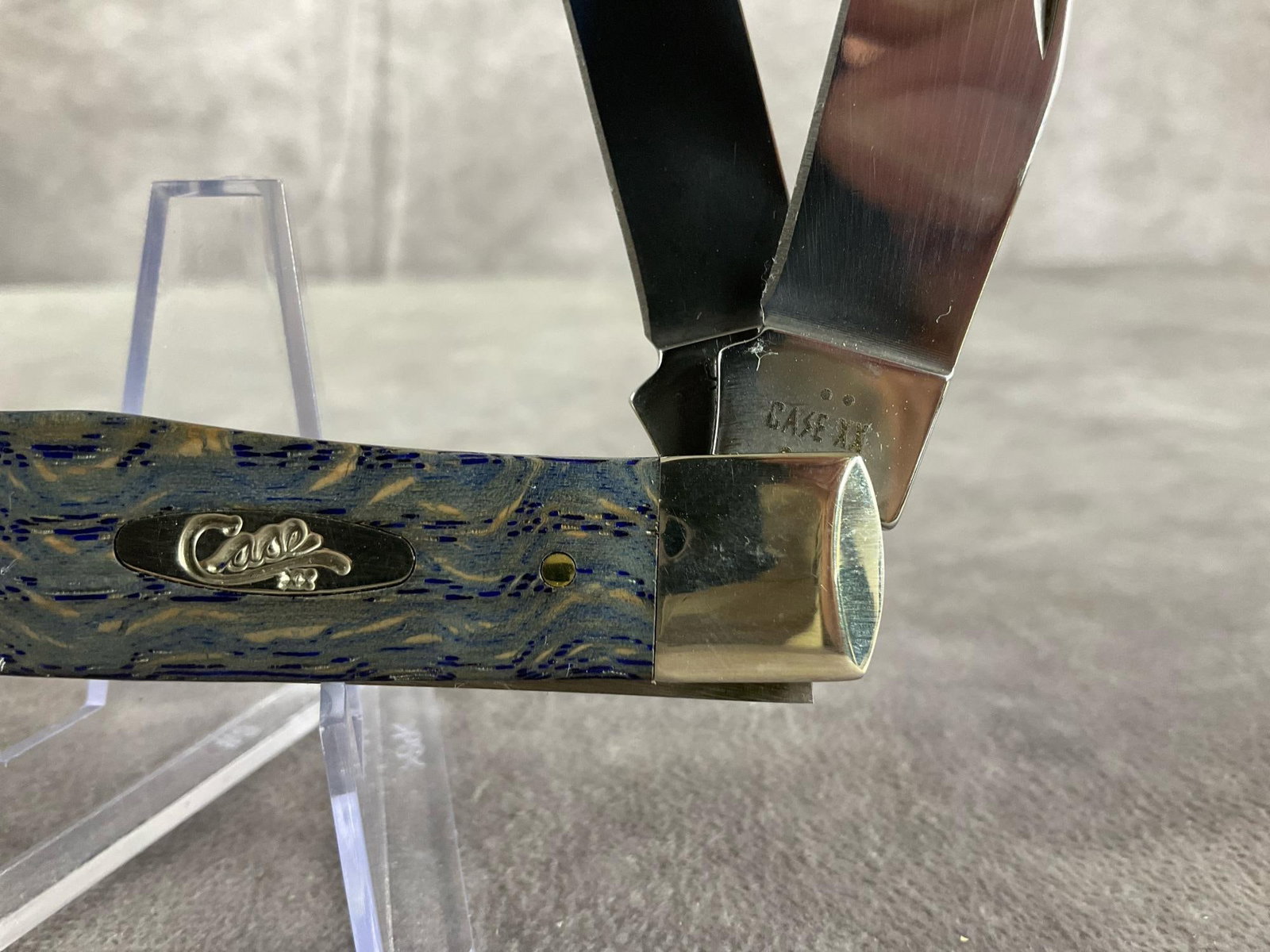 Blue Curly Oak Knife - 3