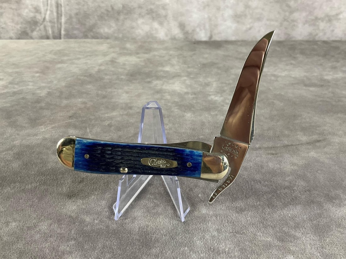 Blue Jigged Bone Knife - 2