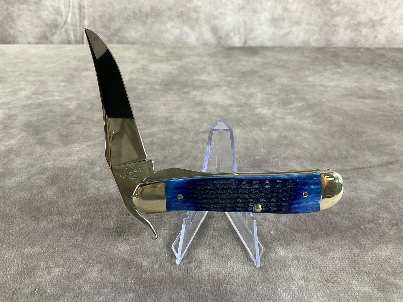 Blue Jigged Bone Knife - 4