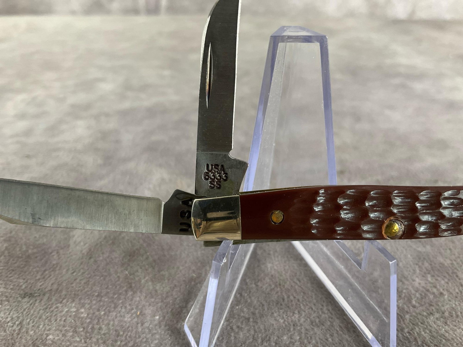 Red & Brown Bone Knife - 3