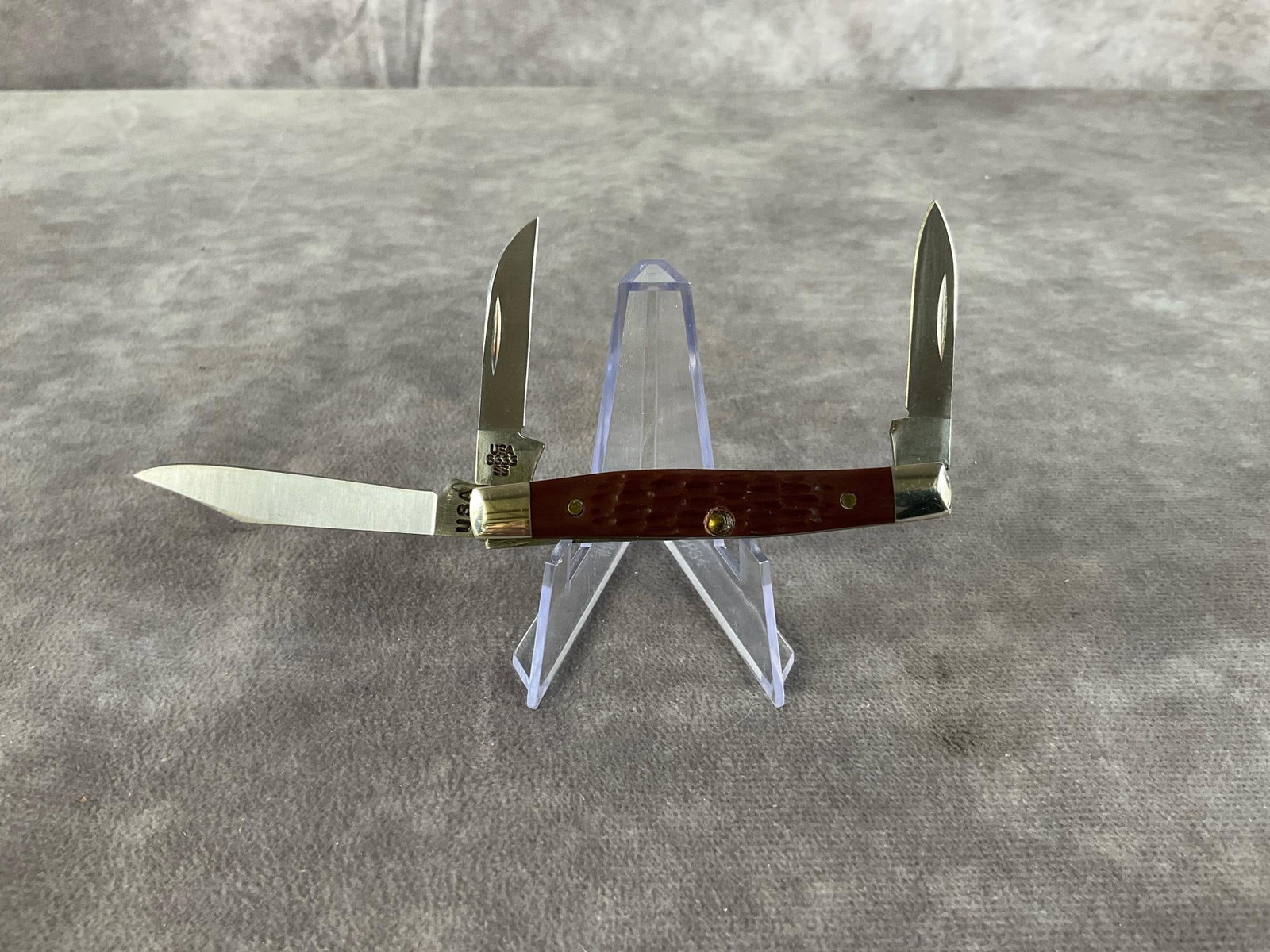 Red & Brown Bone Knife - 4
