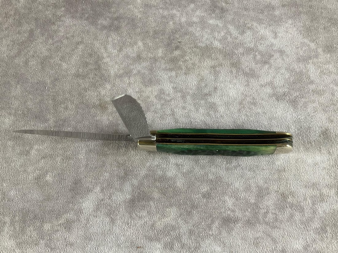 Green Jigged Bone Knife - 5