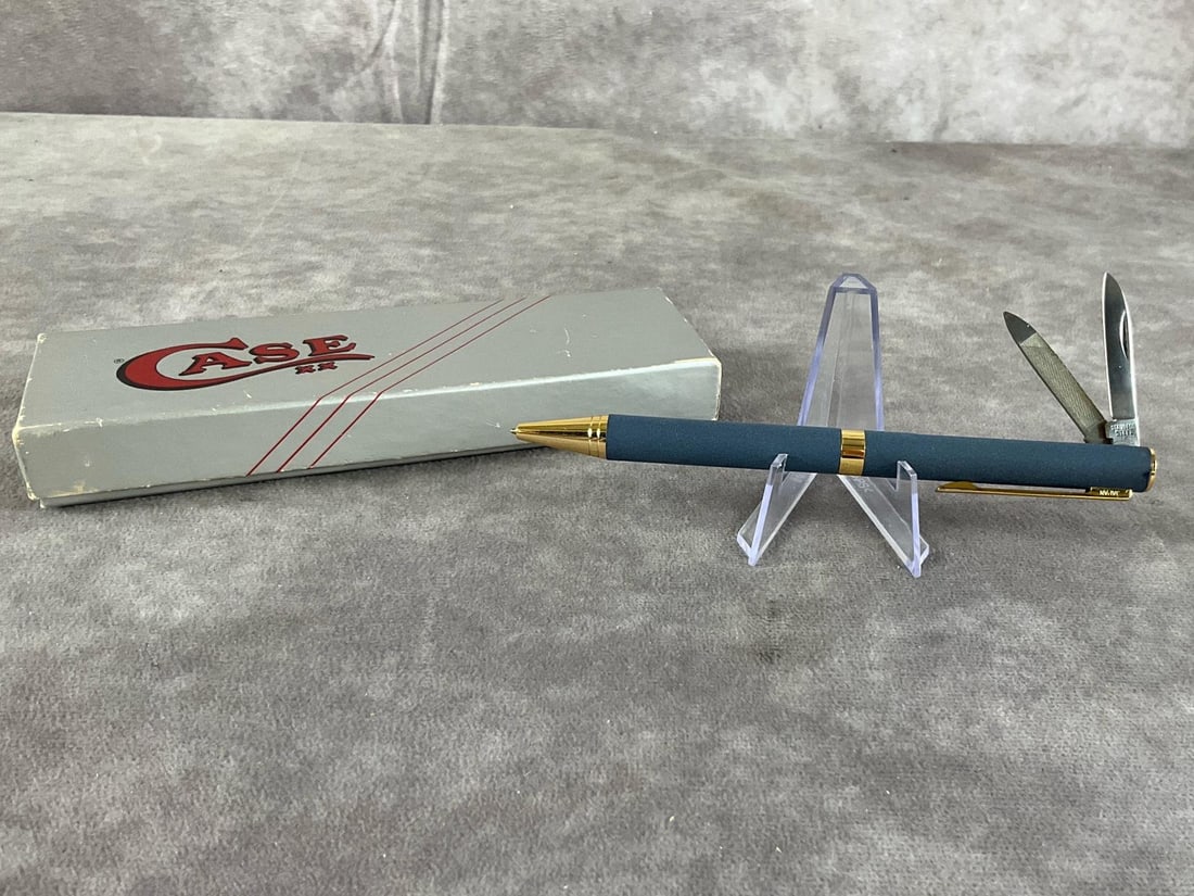 Vintage Matte Slate and Gold-Plated Trim Pen Knife (1 of 6)