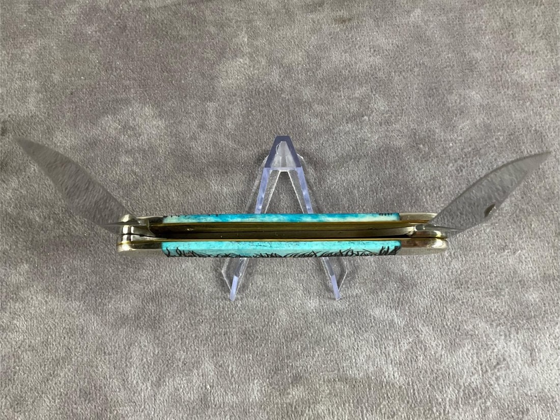 Smooth Caribbean Blue Bone Knife - 6