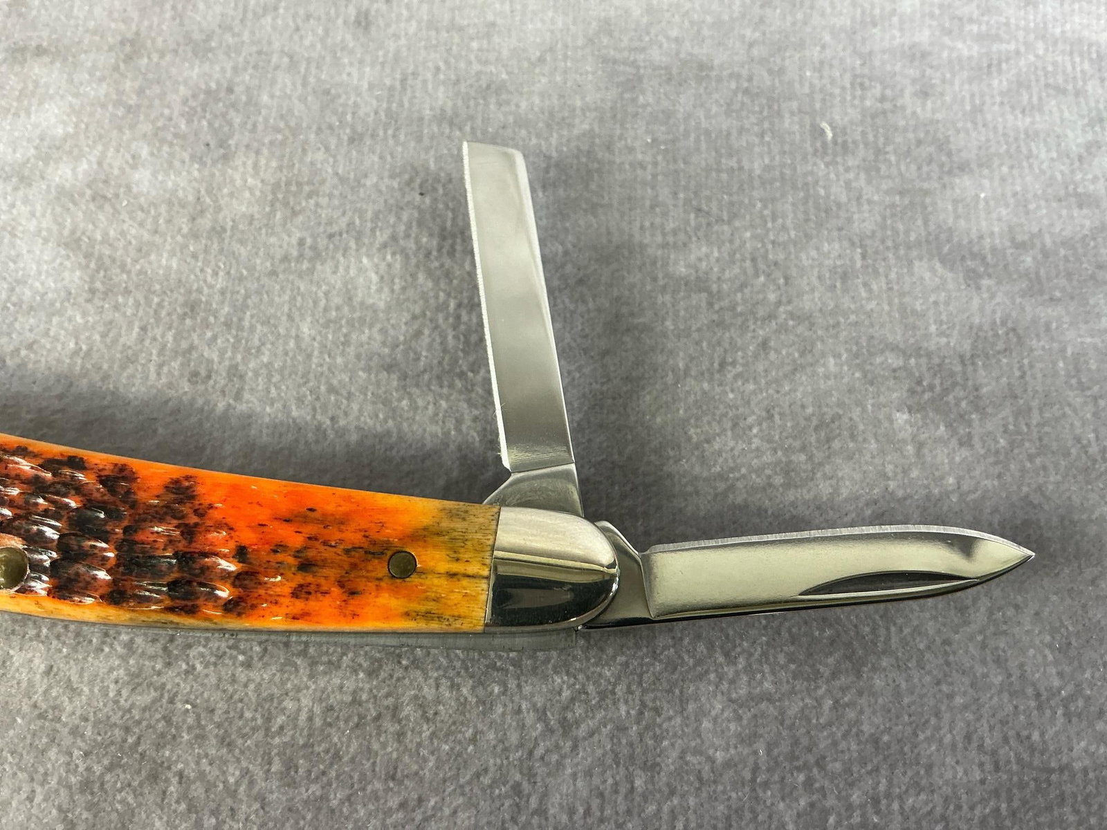 Jigged Amber Bone Knife - 6