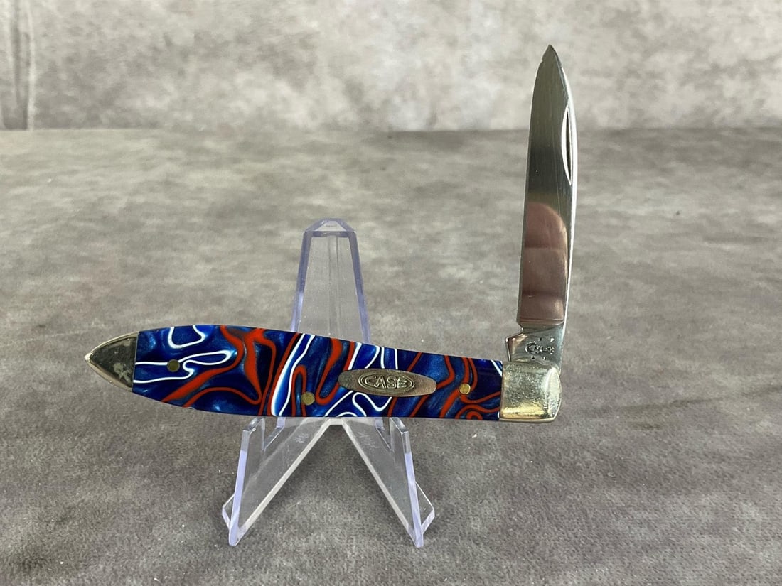 Kirinite Patriot Knife: Case XX Teardrop Tony Bose TB101028 SS Tight snap. Measures 3 5/8 inches closed and 6 1/8 inches open.