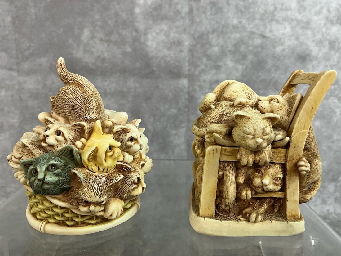 Harmony Kingdom Cat Box Figurines - 5