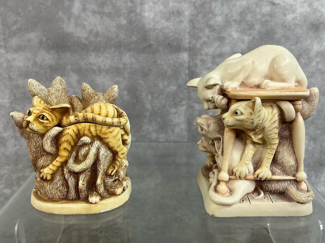 Harmony Kingdom Cat Box Figurines - 9