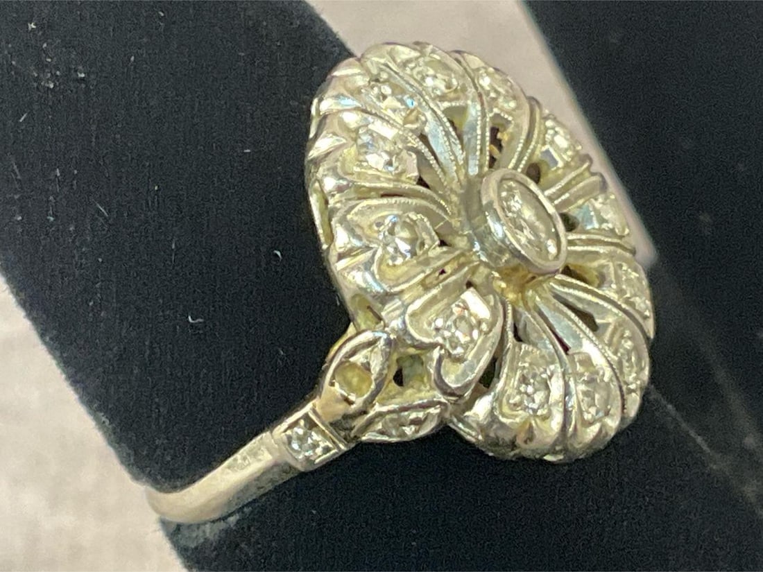 Rhodium Plated Diamond Ring - 2