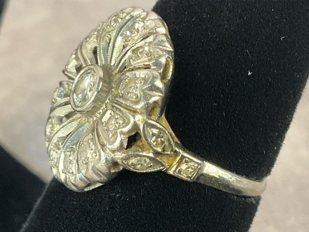 Rhodium Plated Diamond Ring - 3
