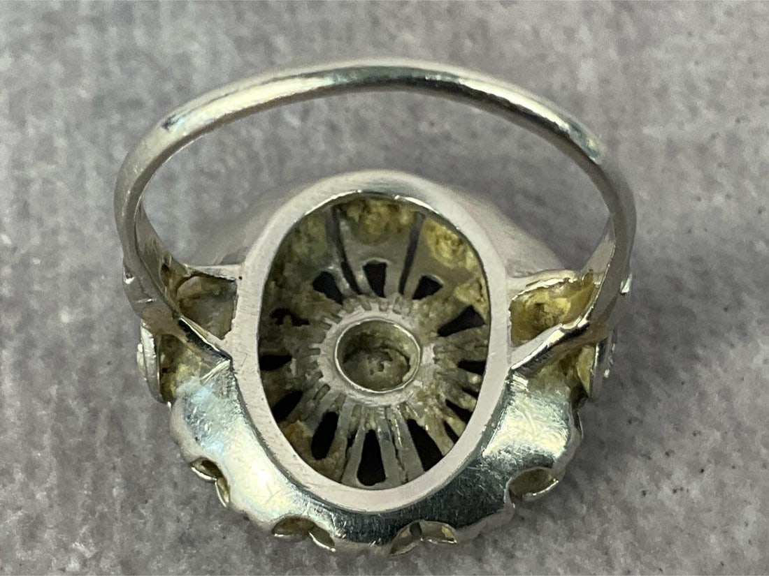 Rhodium Plated Diamond Ring - 6