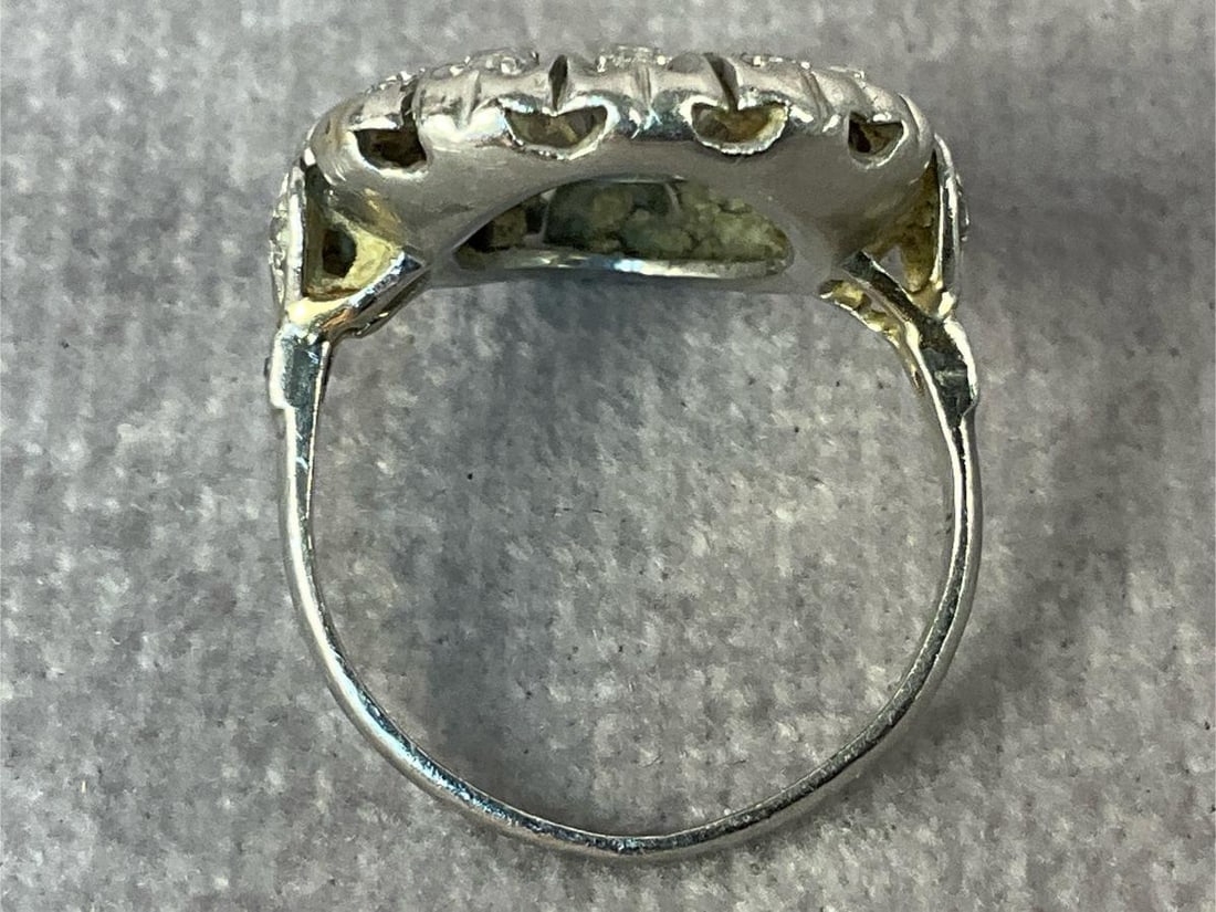 Rhodium Plated Diamond Ring - 8