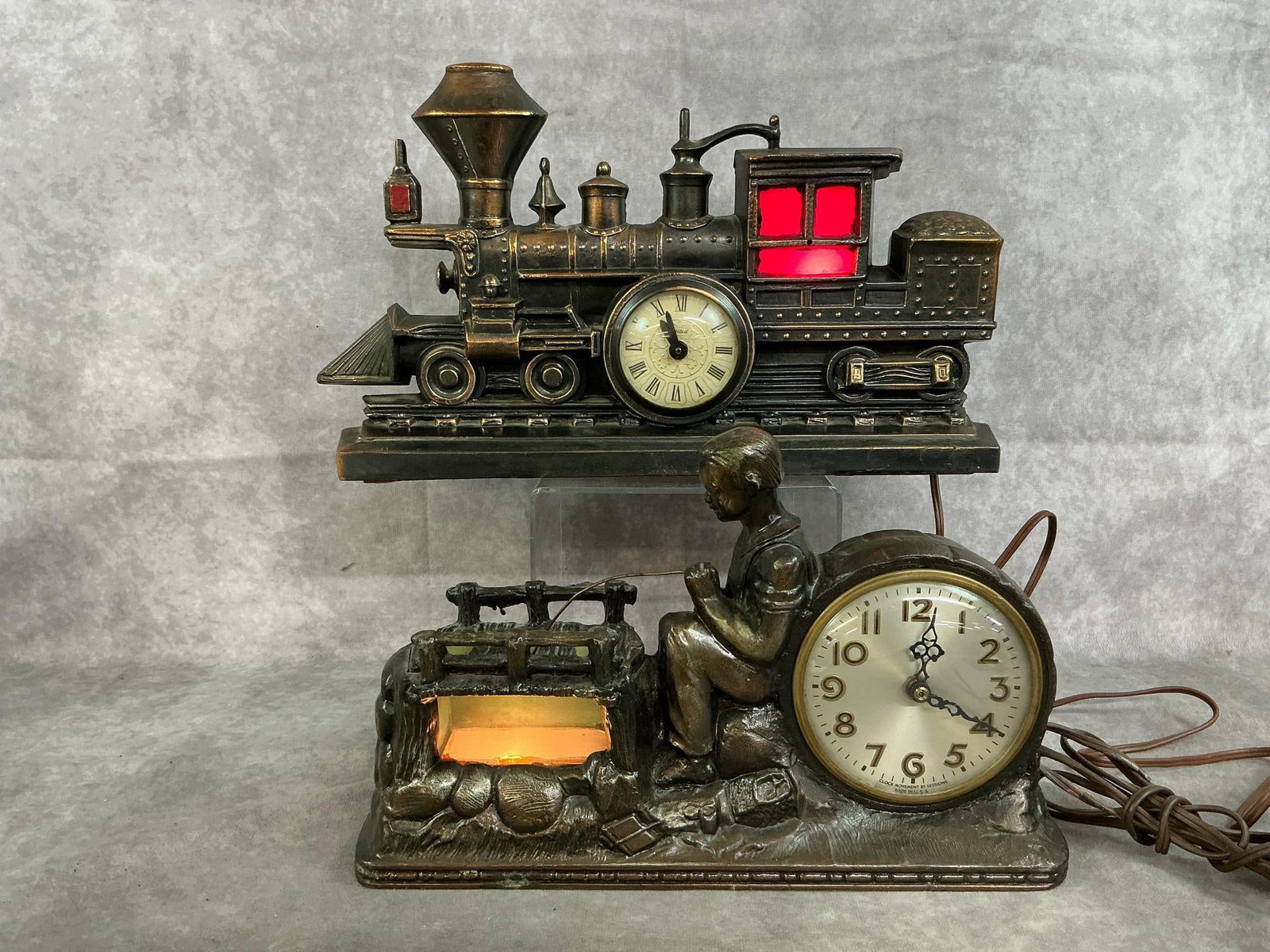 Fishing Boy & Locomotive Clocks (1 of 8)