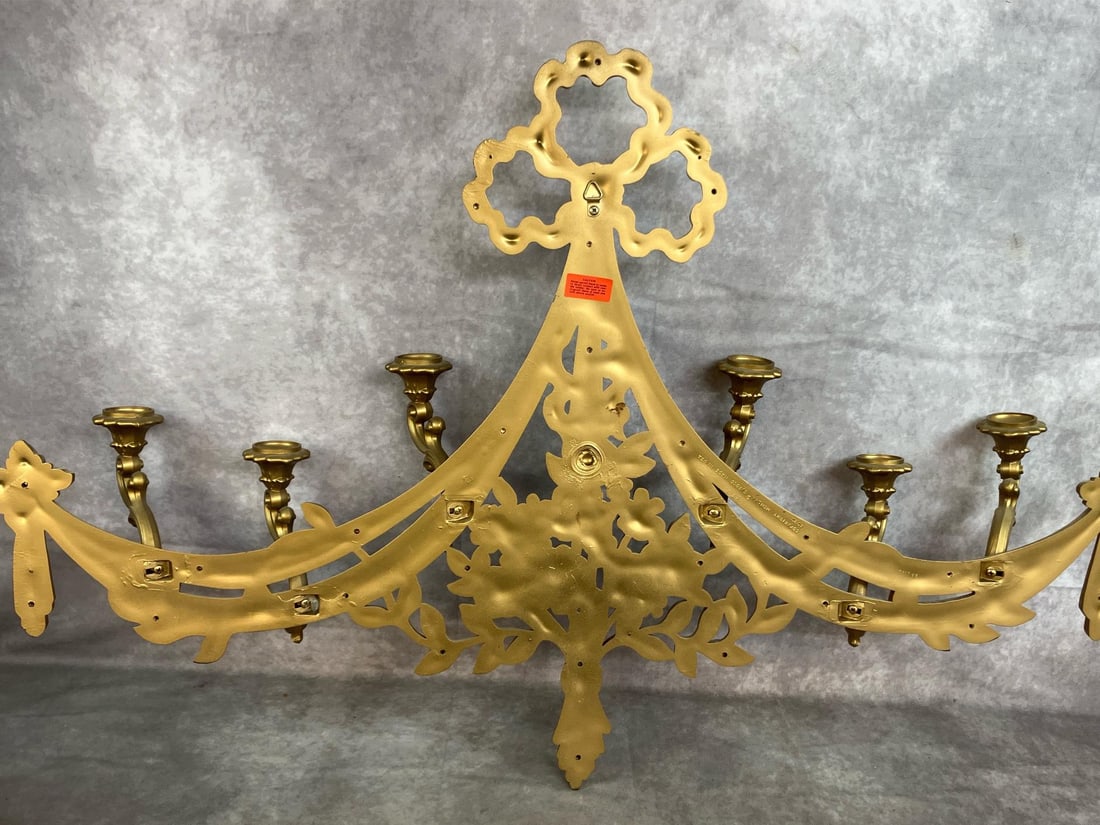 Large Gilt Sconce Set - 5