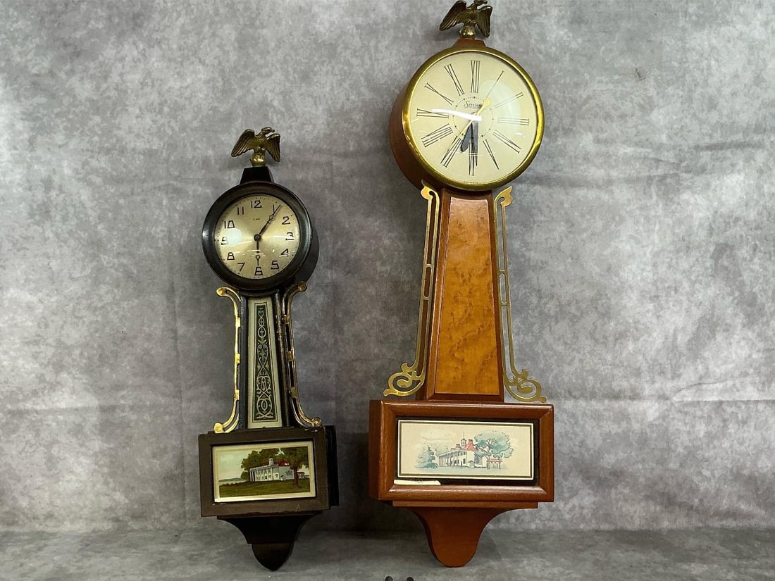 Banjo Wall Clocks & Winding Keys (1 of 9)