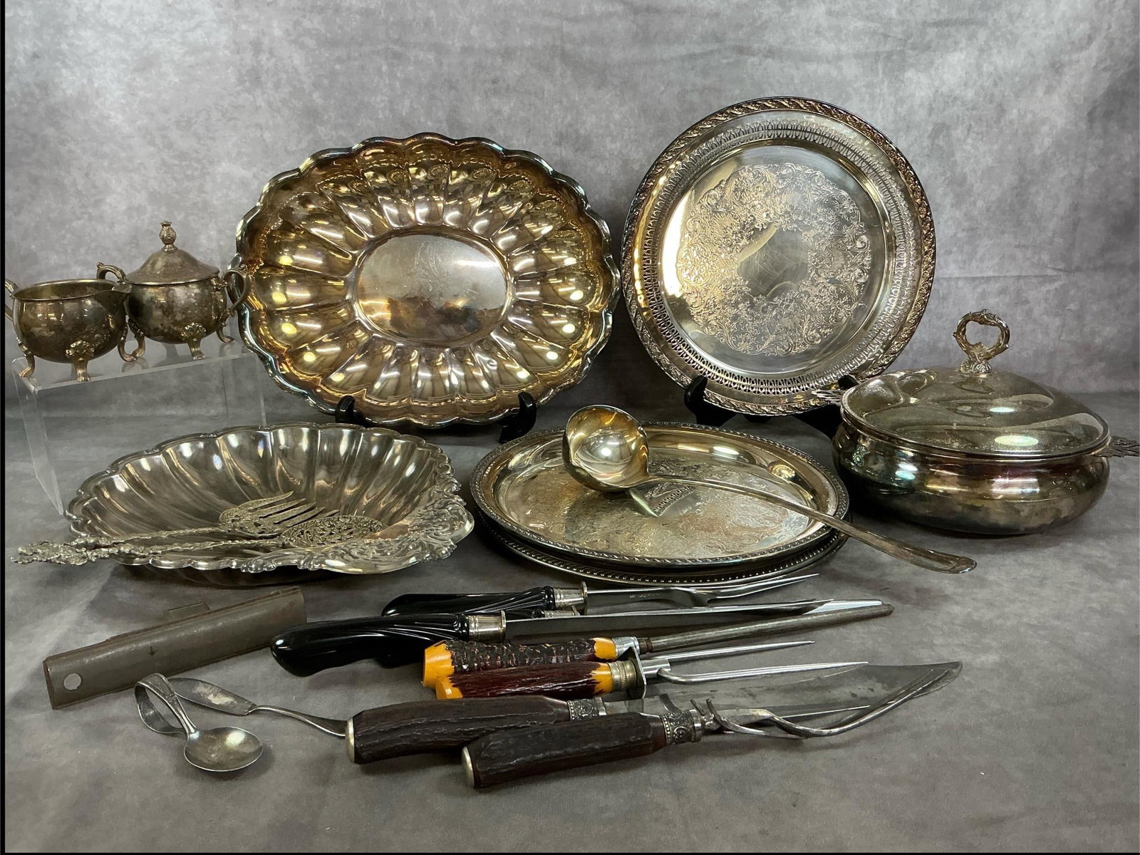 Silver Plated Serving Pieces (1 of 11)