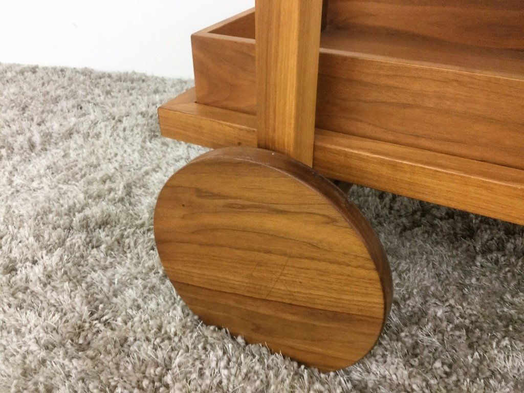 Teak serving cart - 4