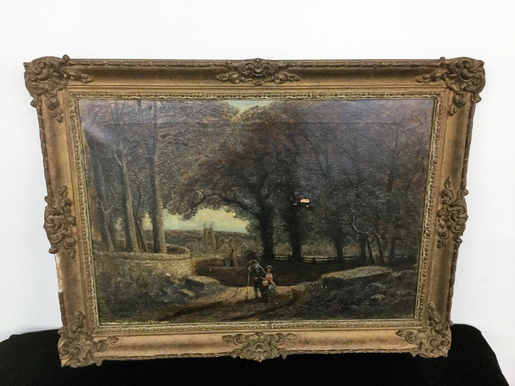 ANTQ FRAMED LANDSCAPE OIL ON CANVAS (1 of 5)