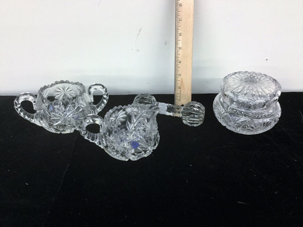 CUT CRYSTAL 4 PIECE LOT (1 of 3)