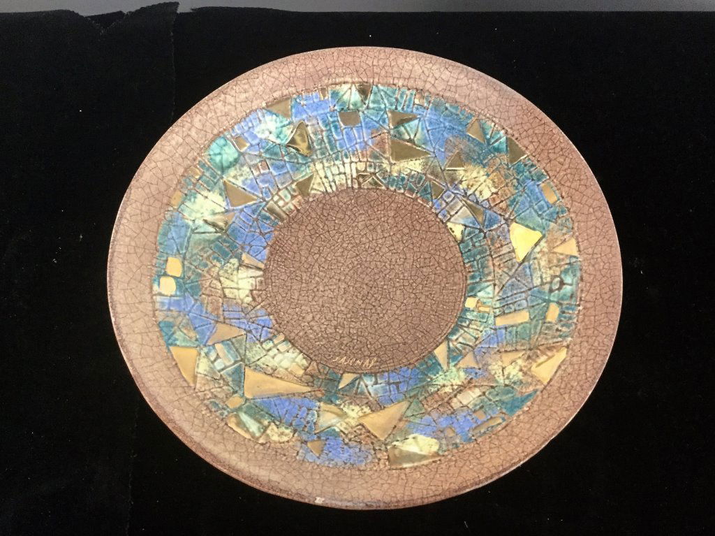 MOSIAC PATTERN BOWL SIGNED SASHA BRASTOFF (1 of 4)