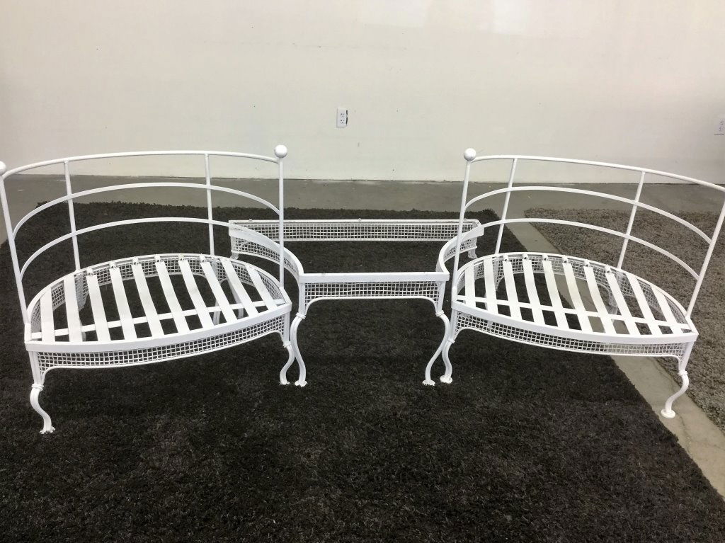 PAIR WOODARD PATIO CHAIRS (1 of 7)