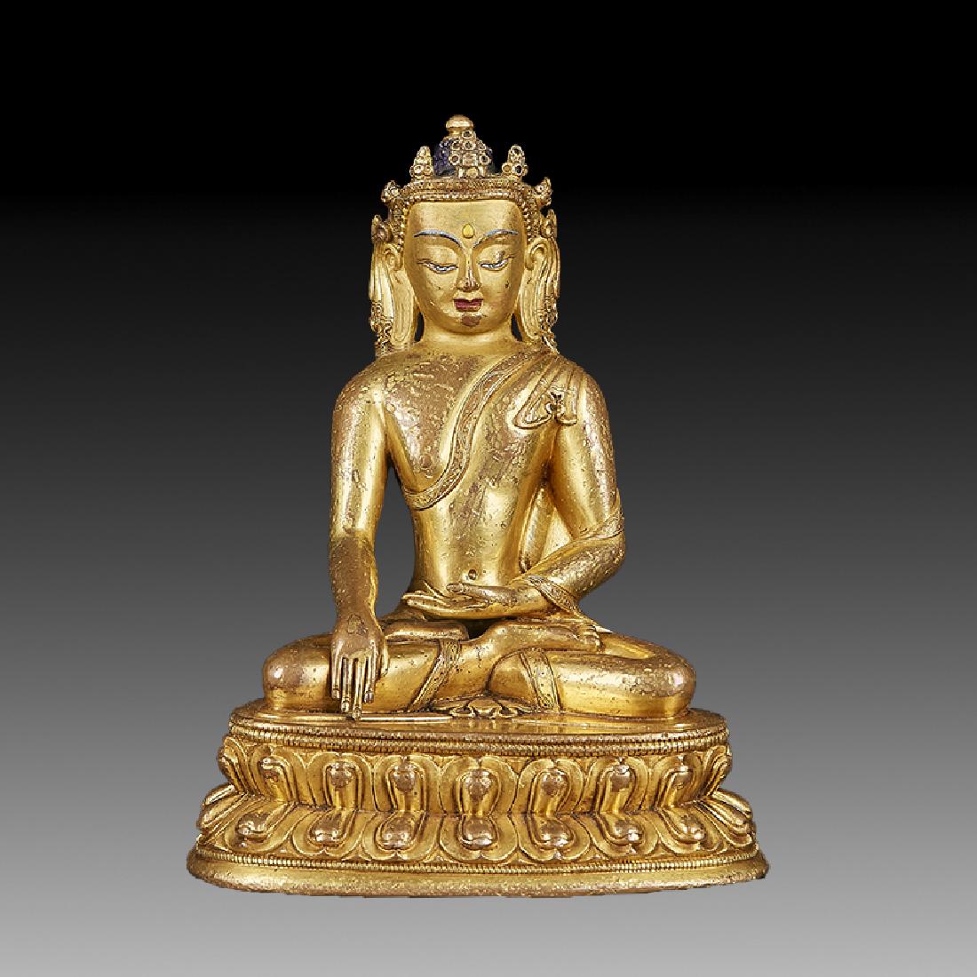 Chinese Qing Bronze Buddha Figure (1 of 6)