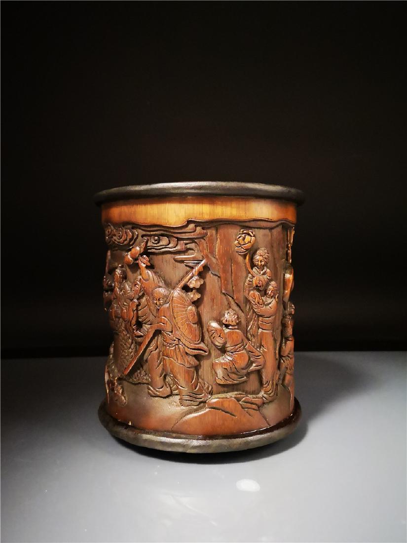 Chinese Bamboo Brush Pot (1 of 9)