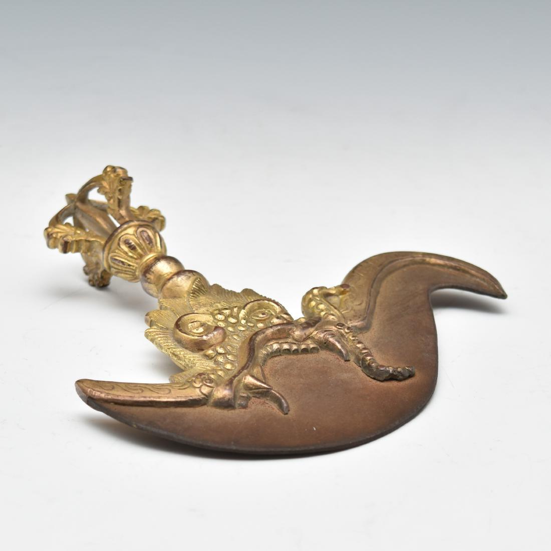 CHINESE MING DYNASTY GILT BRONZE KARTIKA (1 of 10)