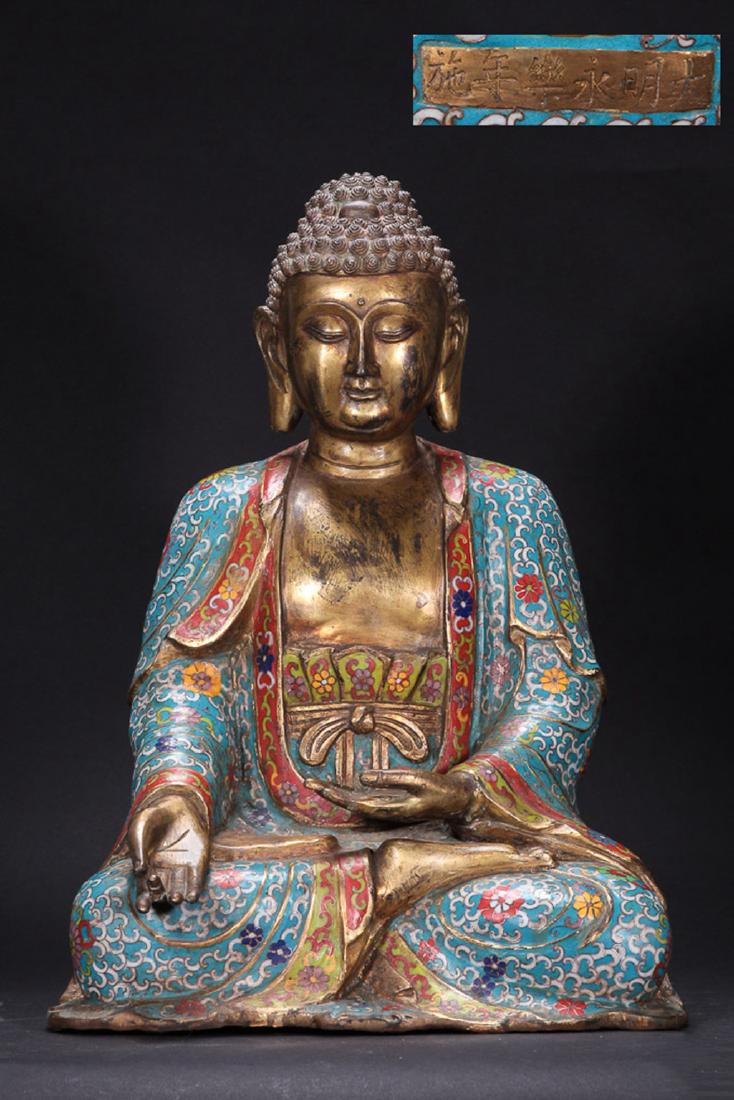 CHINESE CLOISONNE BUDDHA (1 of 19)