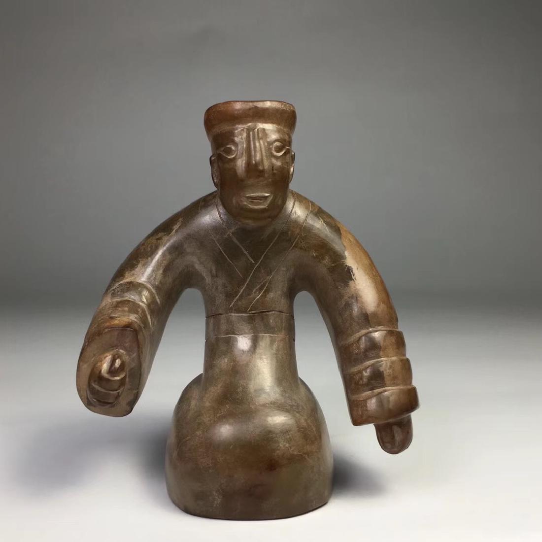 Chinese Han Dynasty Hetian Jade carved figure (1 of 9)