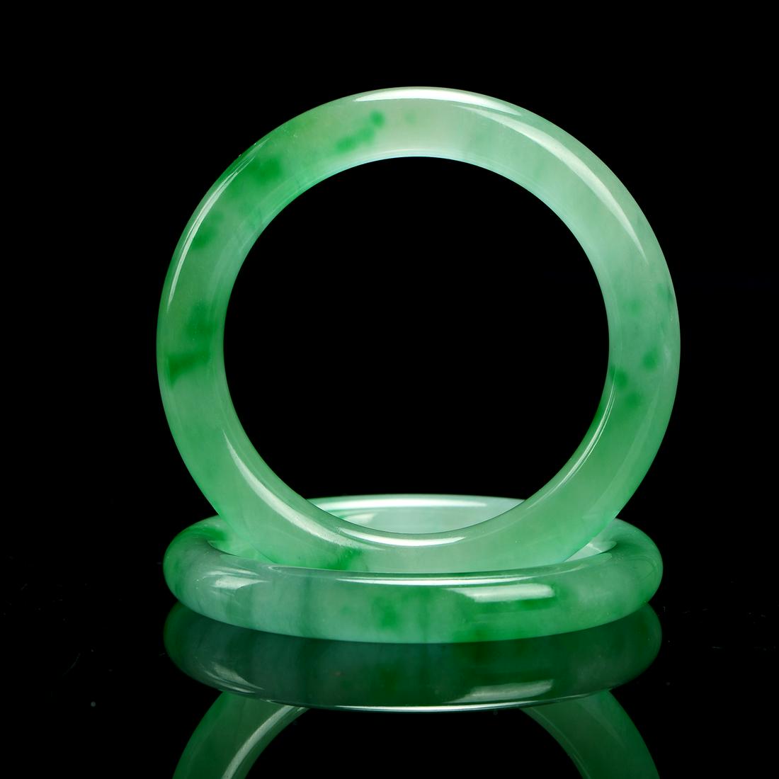 Pair of Chinese Jade Bracelets (1 of 5)