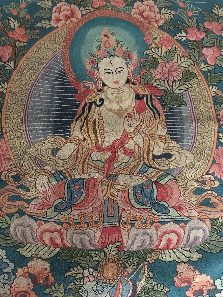Chinese Dazi Style Embroideries Thangka (1 of 11)