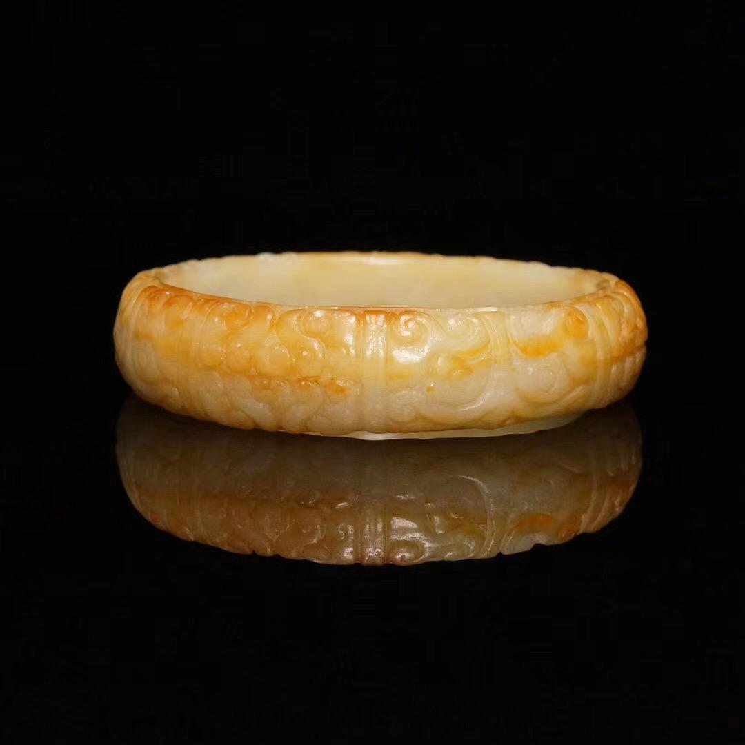 Chinese Carved Jade Bracelet (1 of 4)