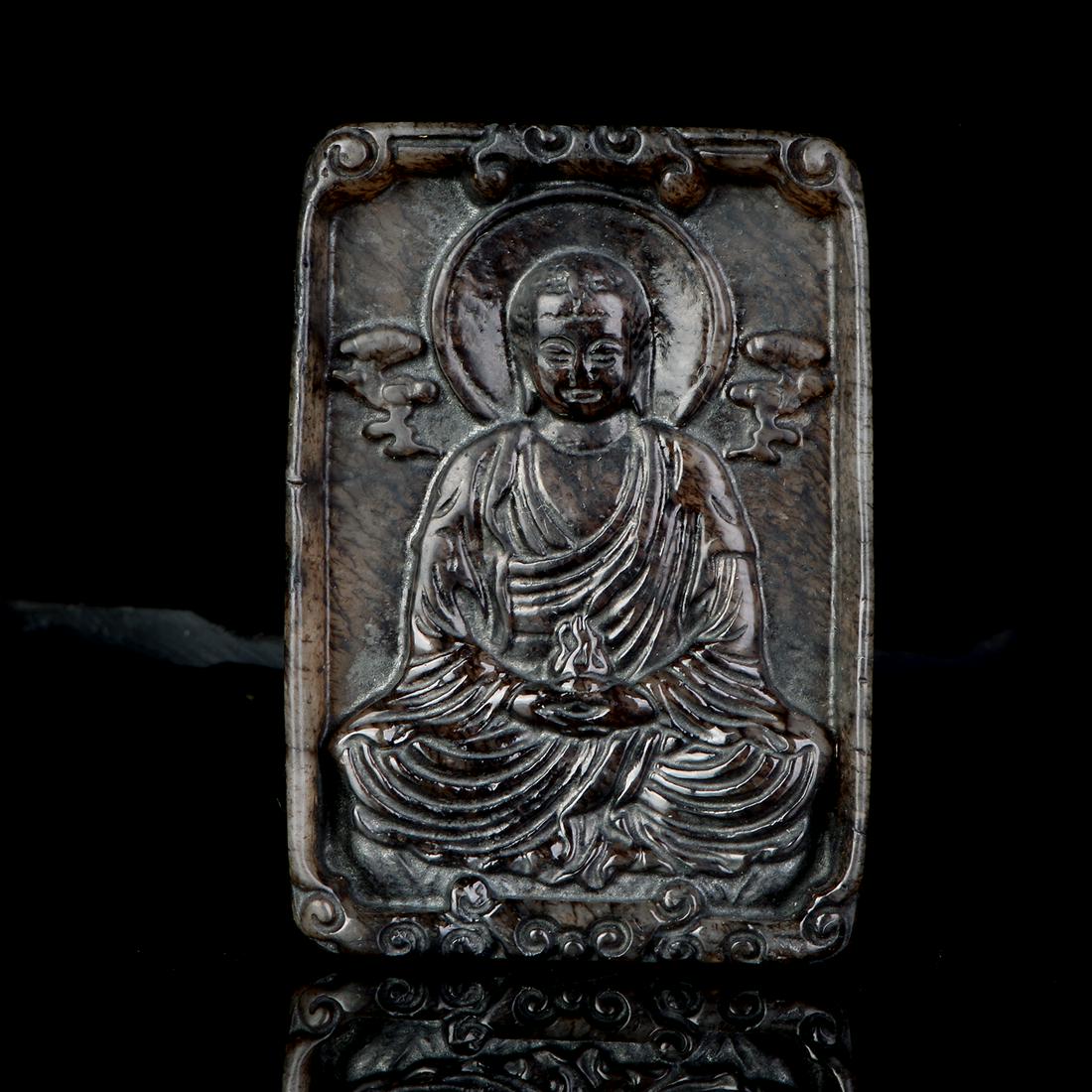 Chinese Hetian Jade Buddha Pendant (1 of 6)