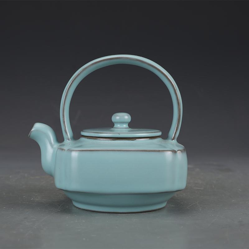 Chinese Sky Blue Porcelain Teapot (1 of 5)