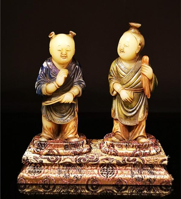 Vintage Shoushan Stone  Figure Statue (1 of 14)