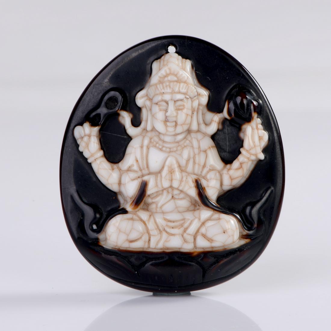 Fine Old Tibetan Celestial Bead Tianzhu Buddha Pendant (1 of 5)