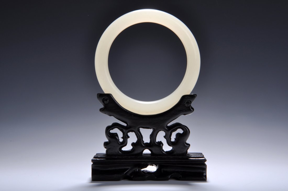 Chinese Jade Bangle Bracelets (1 of 2)