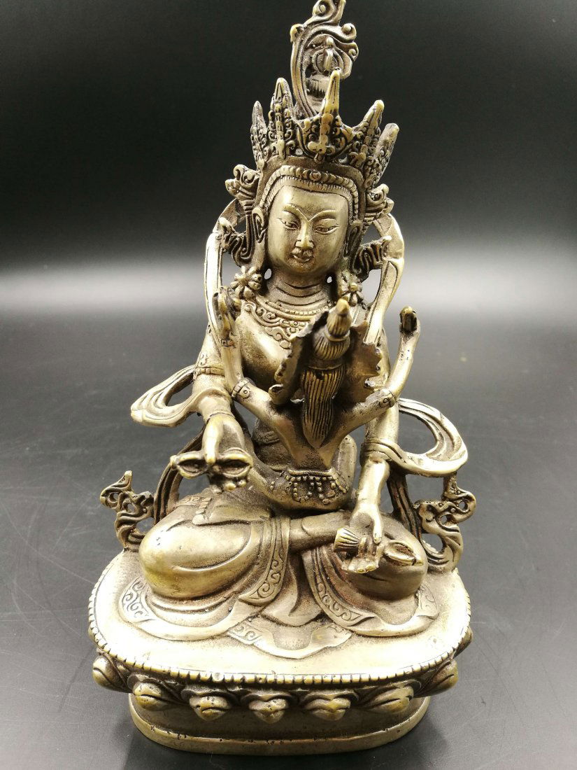 Large Tibetan Cloisonne Buddha Figure (1 of 6)