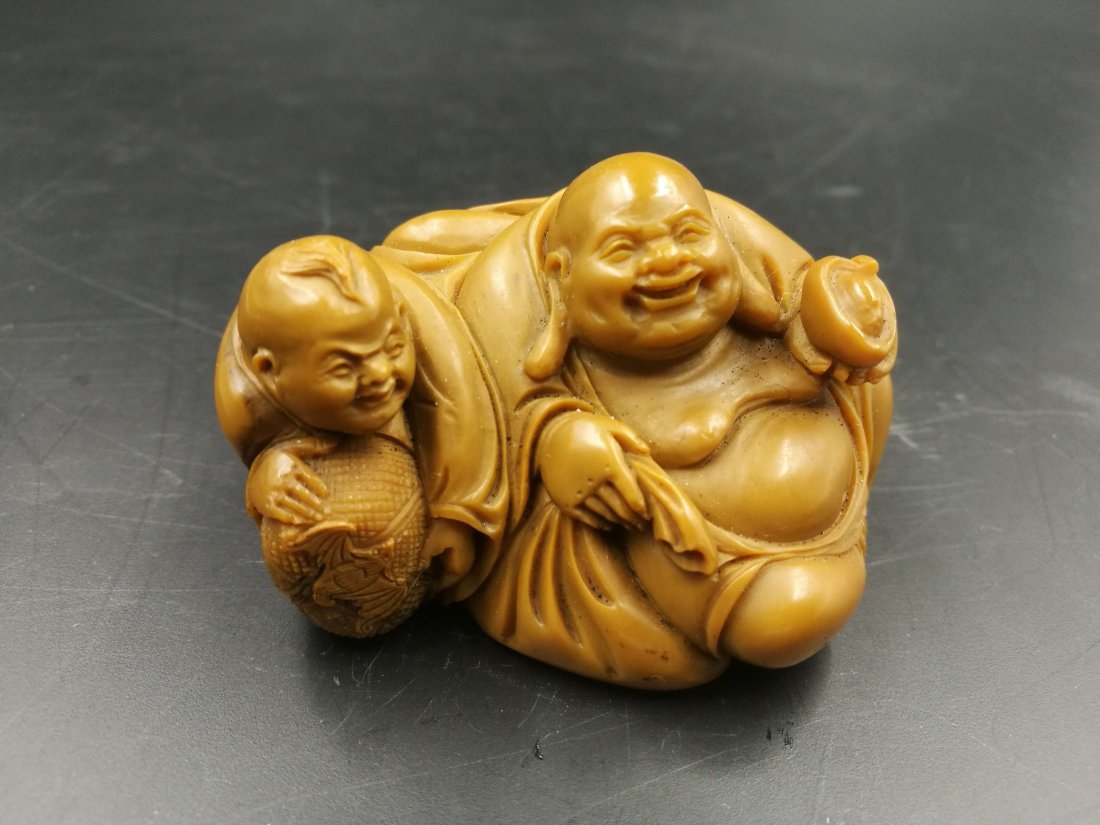 Chinese Shoushan stone Buddha (1 of 3)