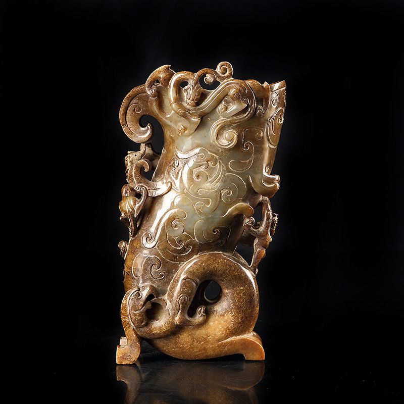 Gao han dynasty carved with a pattern of longfeng goble (1 of 5)